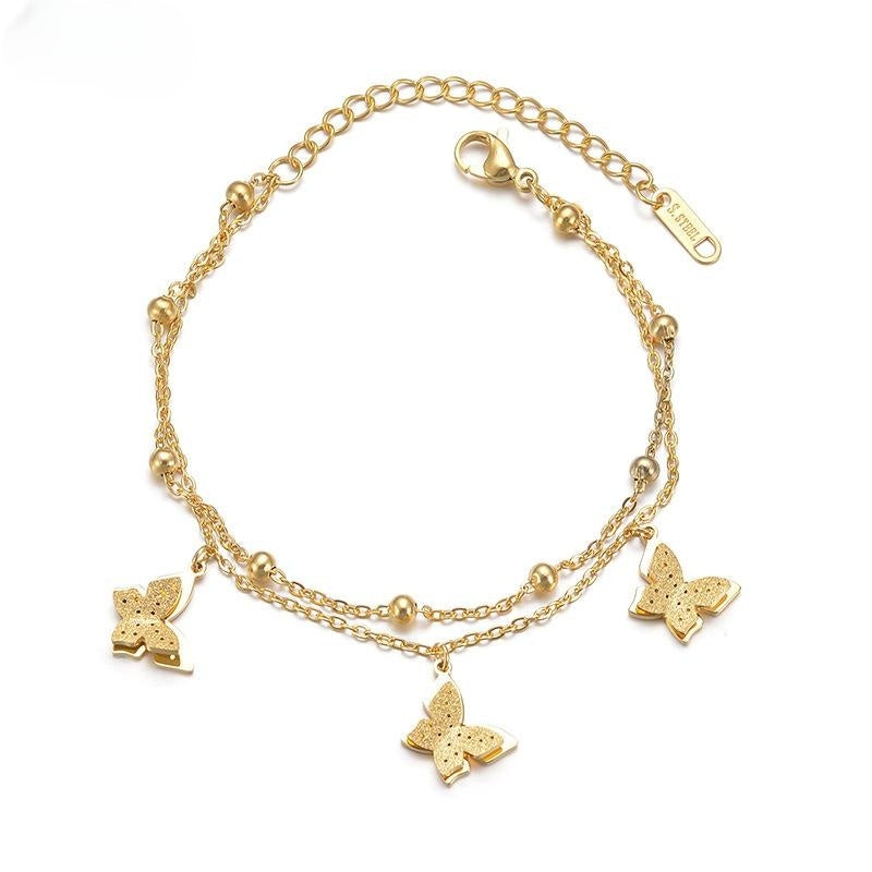 14K Gold Butterfly Bracelet